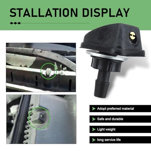 2 PCS Front Windshield Washer Nozzle Kit, Adjustable Fan Shape Spray Wiper