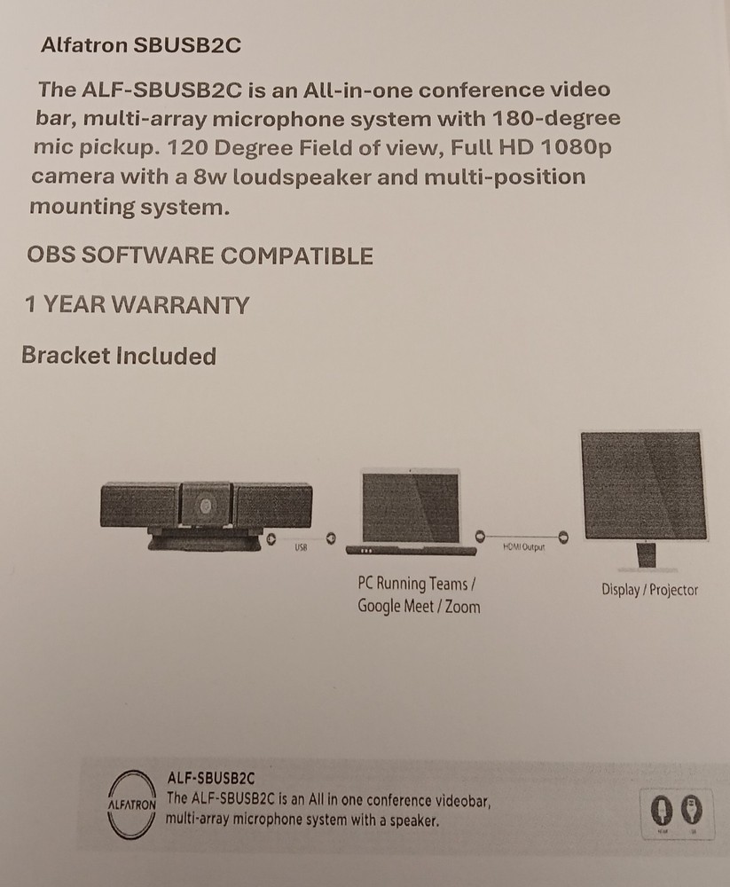 Video Bar With Full Hd Camera