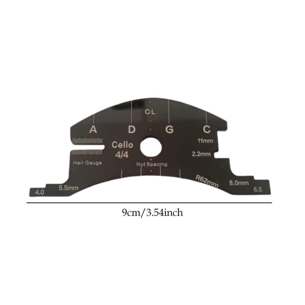 4/4 Cello Bridge Repair Template Reference Tool Acrylic Compact Musical