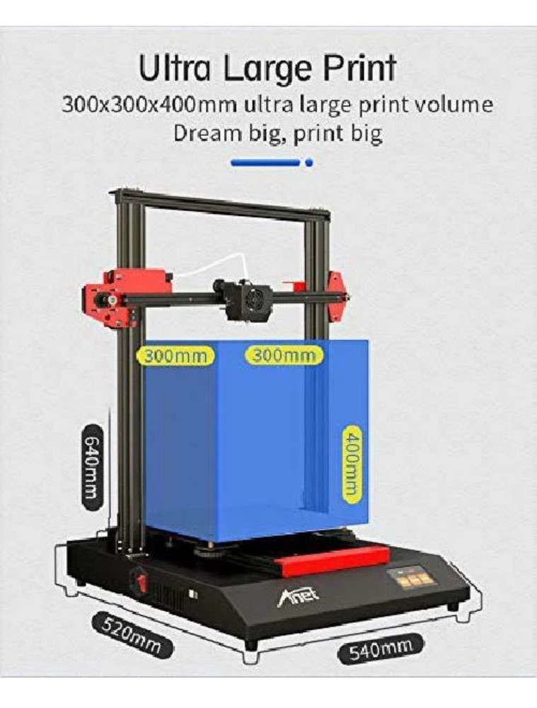 Anet ET4 3D Printer, Matrix Automatic Leveling, Power Outage Recovery Function