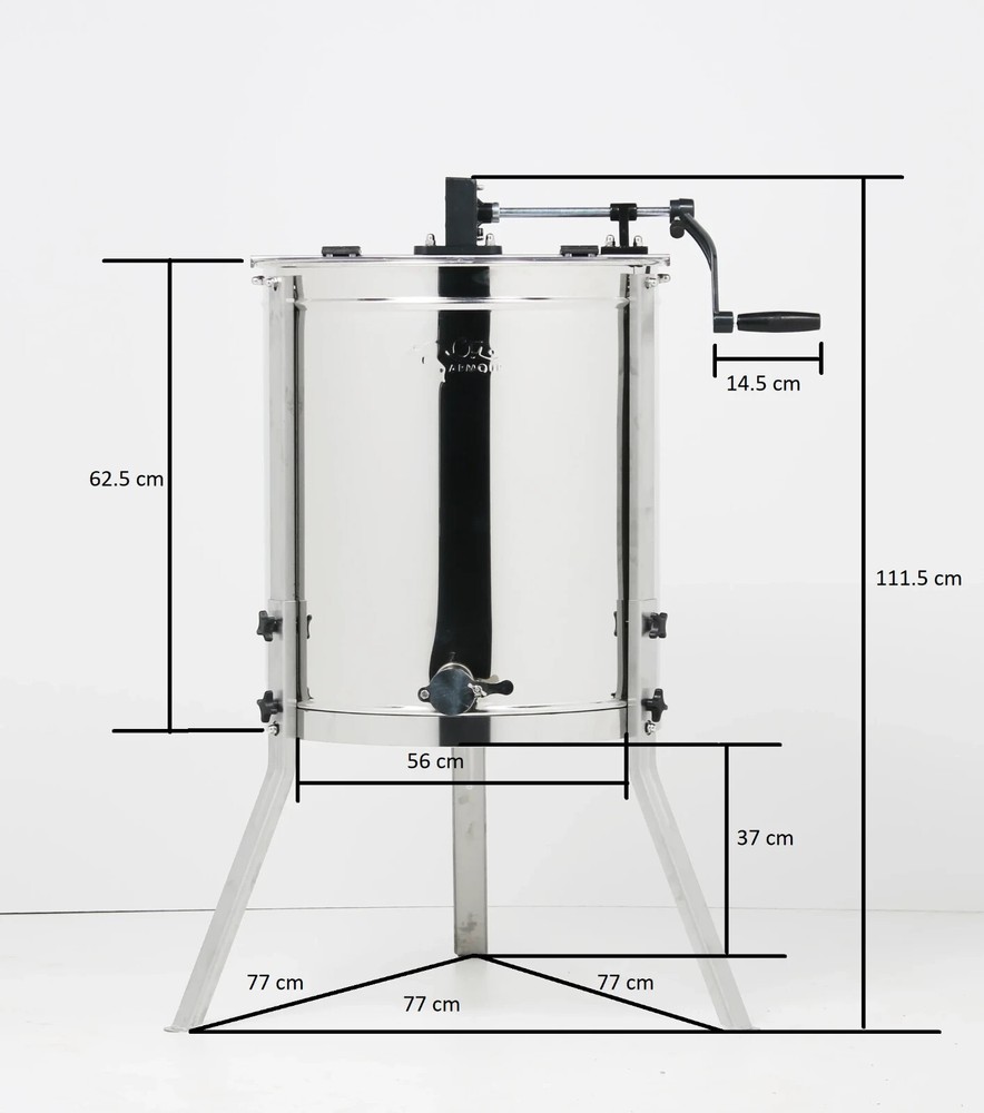 Beekeeping Gear OZ ARMOUR 4 FRAMES MANUAL HONEY EXTRACTOR