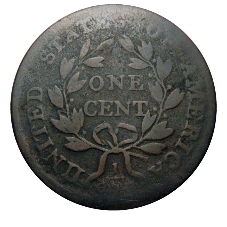 Large cent/penny 1801 Sheldon 219 triple error reverse nice problem free