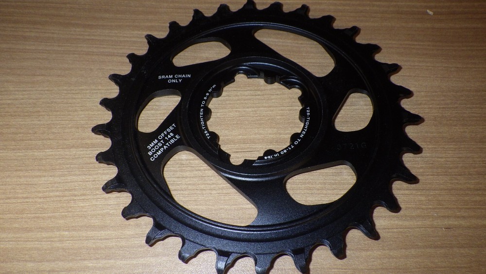 SRAM X-SYNC ALUMINIUM CHAINRING, 30T, NEW, 3MM OFFSET, BLACK