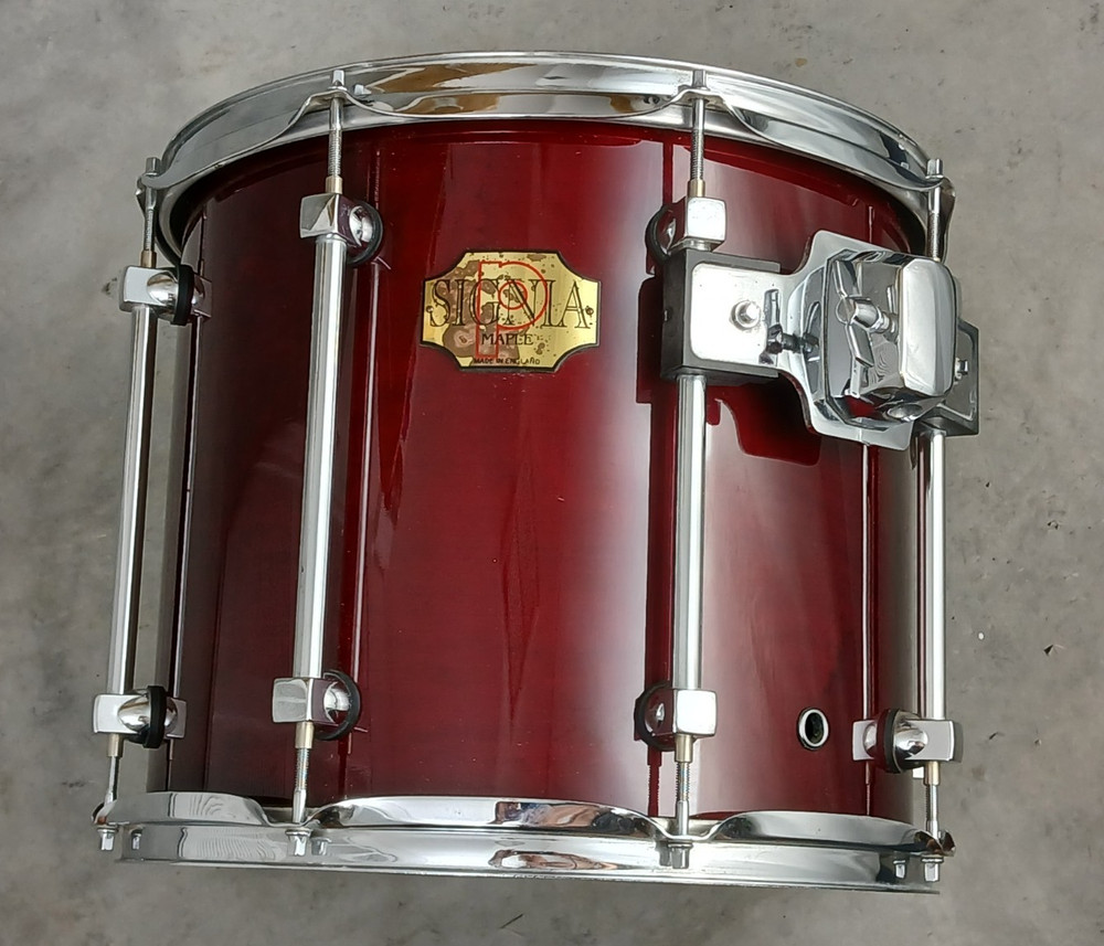 PREMIER SIGNIA 14" CHERRY FINISH TOM DRUM, NICE CONDITION!