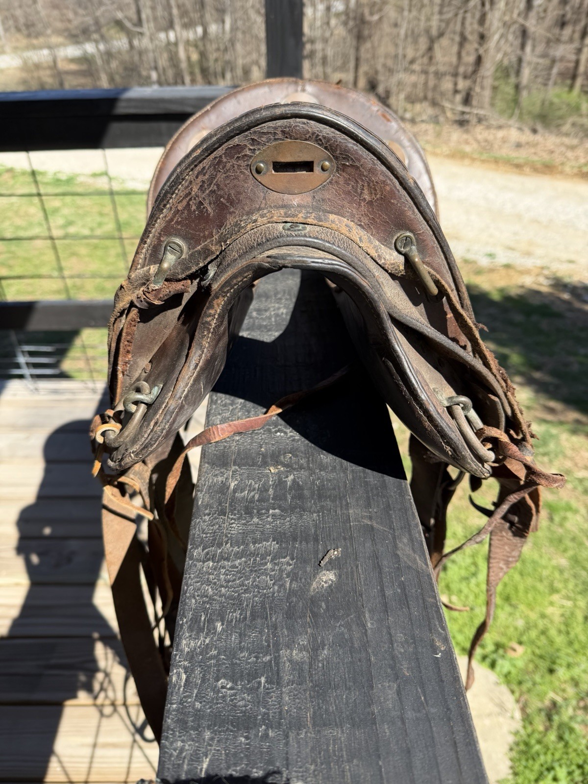 Antique World War I 12 inch McClellan Calvary Saddle, All Original W/ Stirrups