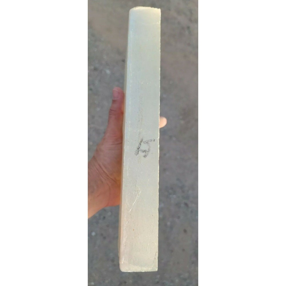 Fiber Optic Glass White TILE Block for Flint Knapping Arrowhead Cabochon 5.4#