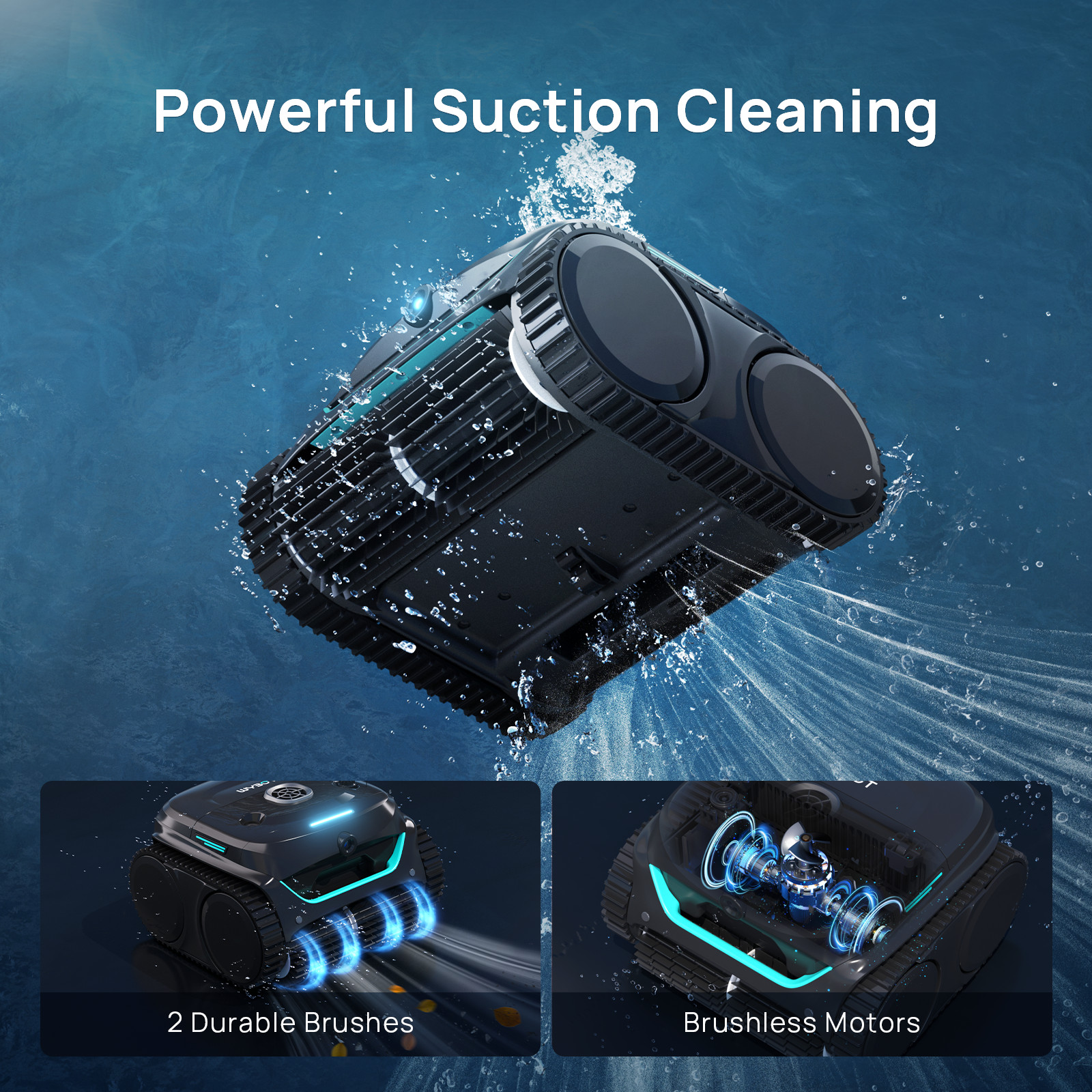 WYBOT C2 Vision Pool Robot Vacuum, Debris Detection with AI Camera,8-in-1 Master