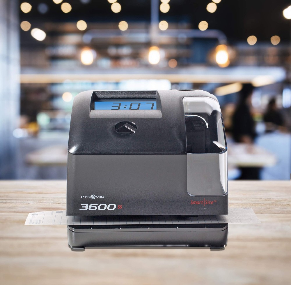 Pyramid 3600SS SmartSite Time Clock Employee Time Tracker Document Stamp Bundle