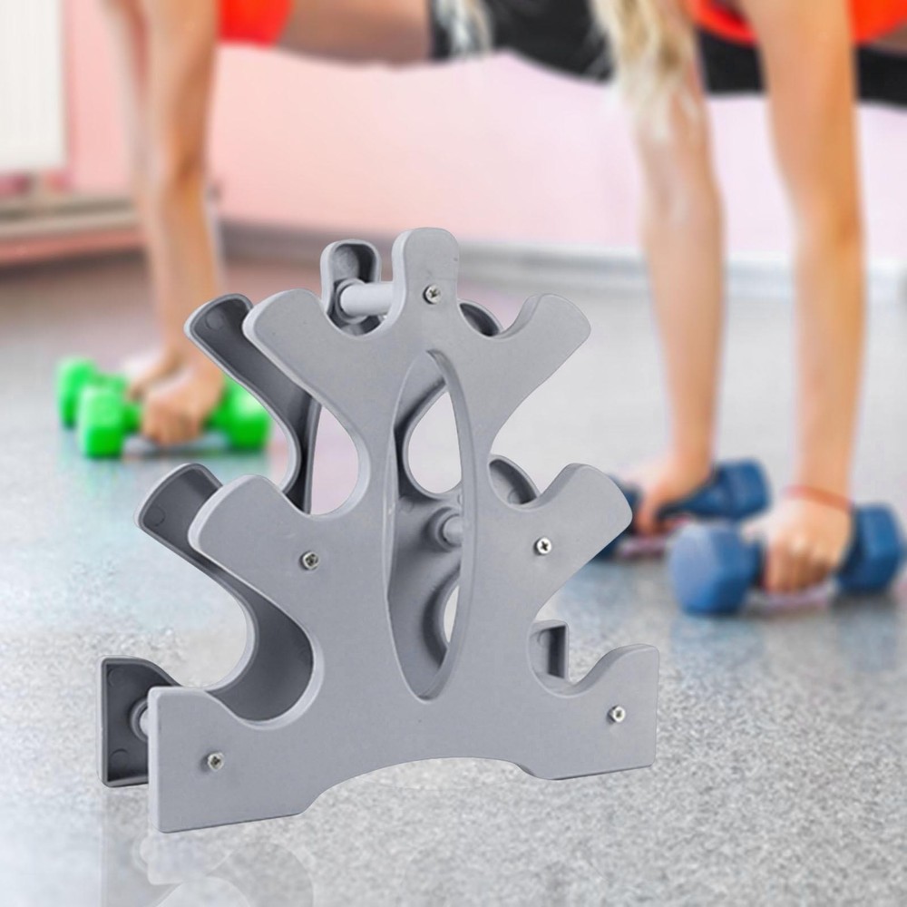 3 Tier Dumbbell Rack Stand Leaf Design Max 25kg Load