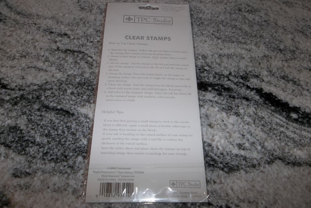 TPC Studio "Playful Expression" Clear Stamps 18 pc. New