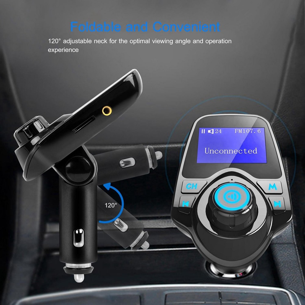 iMounTek Car Wireless FM Transmitter MP3 Player Hand-Free Call USB Charger AUX