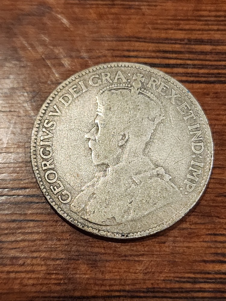 1920 Canada 25 Cents Silver Coin