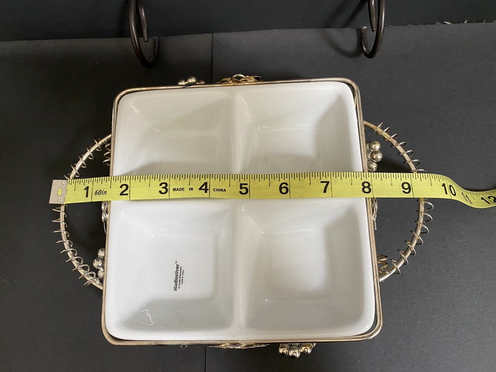 Cordon Bleu Silver Plated Grape Squear Sectional Server Handles 835