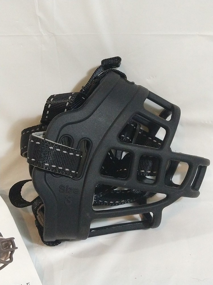Bark less SILICONE BASKET DOG MUZZLE ~ NEW