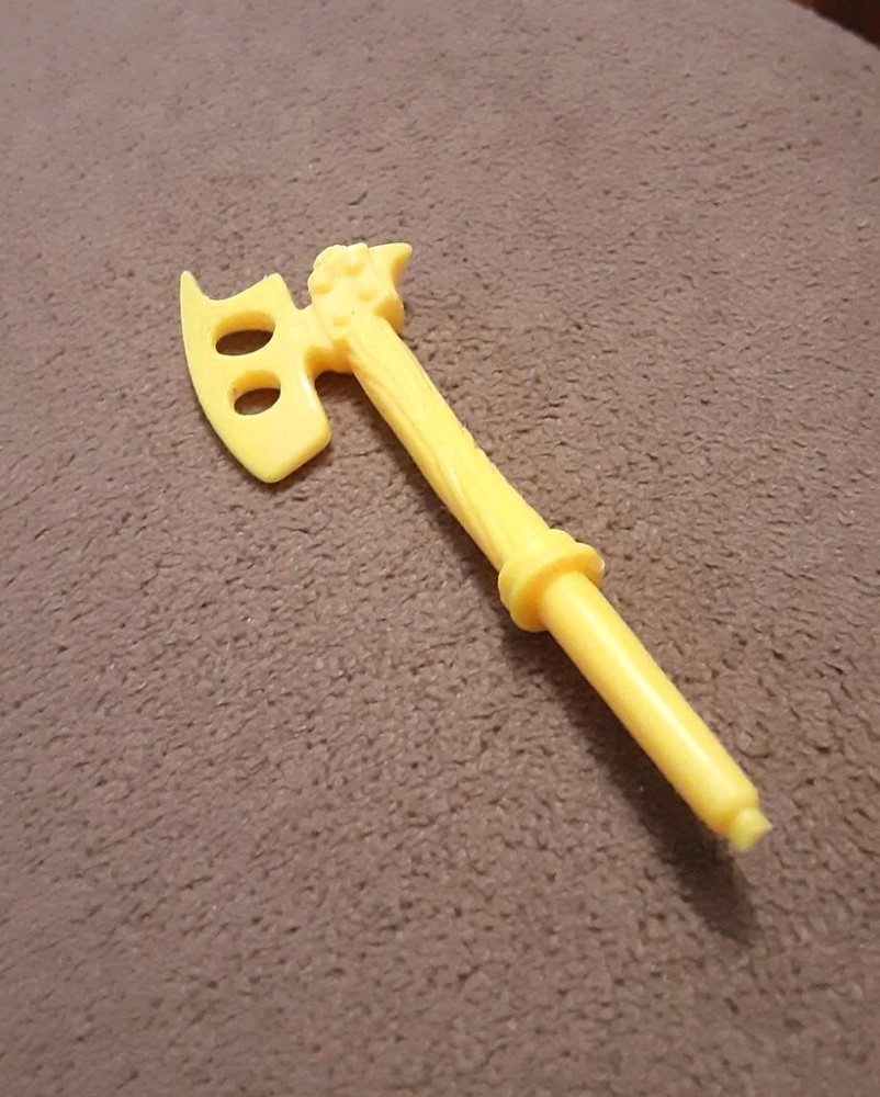Battle Trolls Troll-Clops Trollaf yellow AXE weapon Hatchet 1992 Ax accessory
