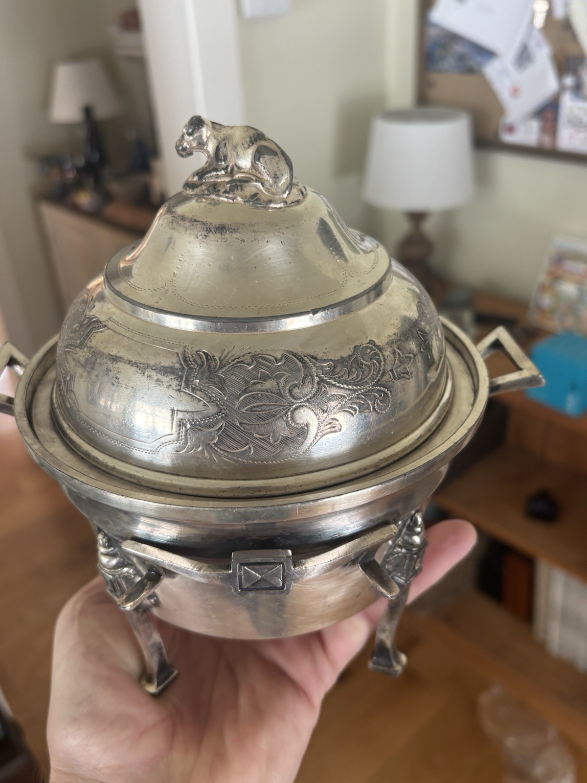 WM. Rogers Silver Plate Butter Serving Set (3pc) plus bonus dish/tray