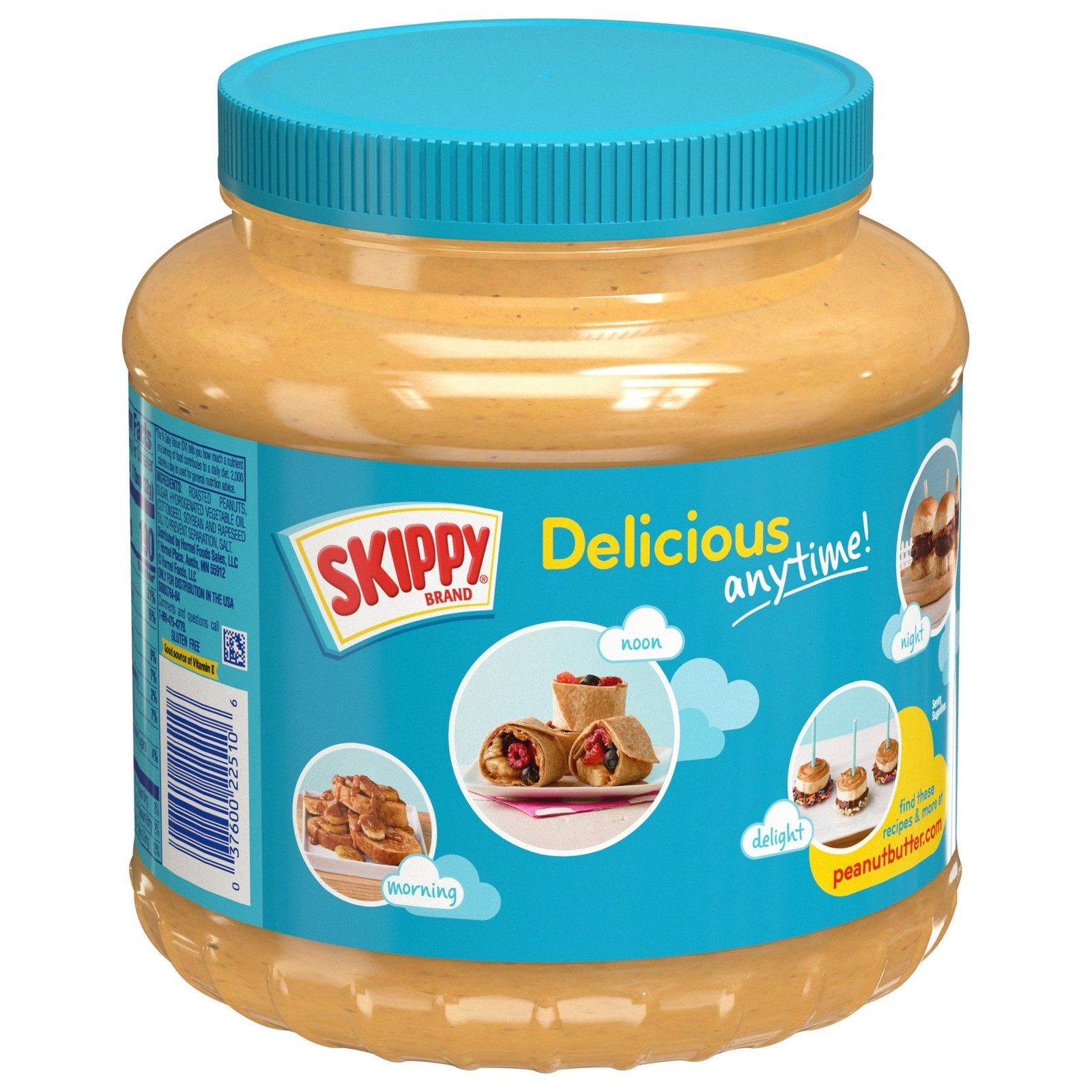 SKIPPY Creamy Peanut Butter 5 Pound Jar Smooth Spread Bulk Family Size