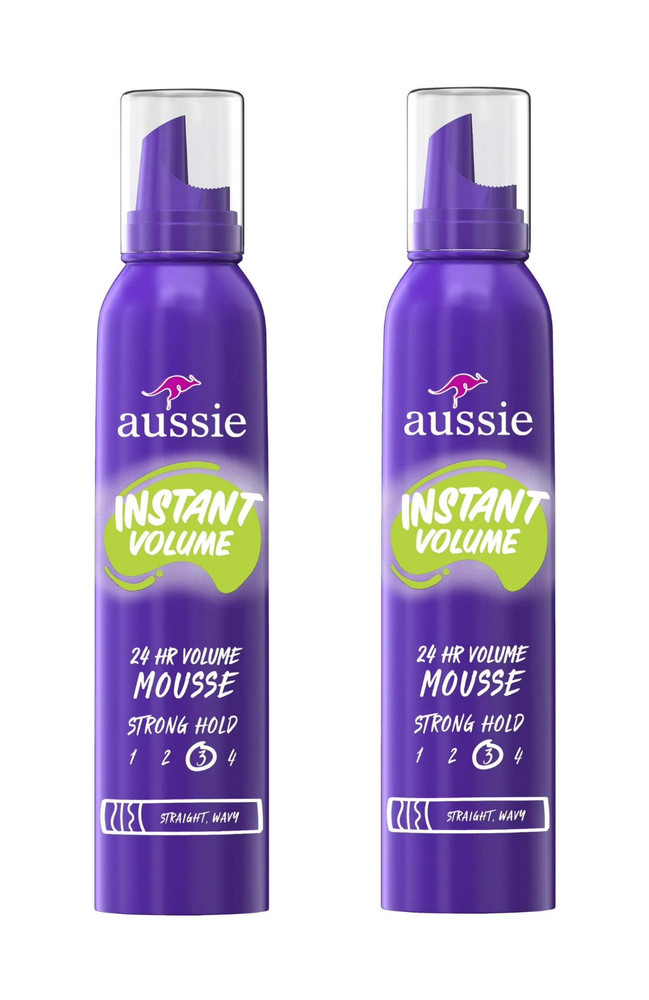 (2 pack) Aussie Instant Volume Mousse, 24-Hour Volume Mousse, 6 oz