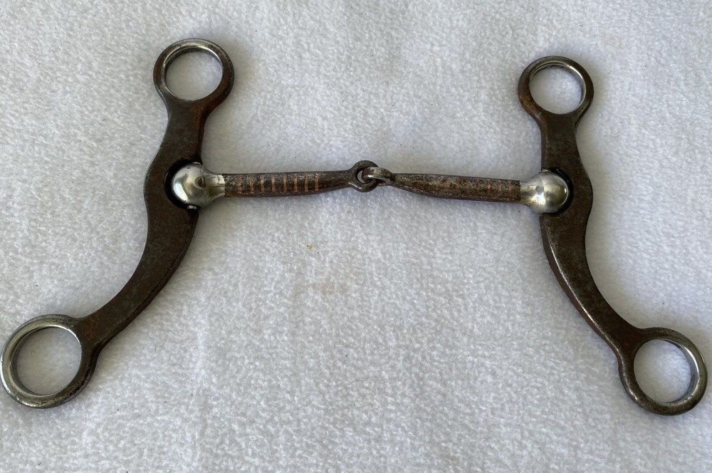 High QUALITY Silver Mounted Ballhinge Shank Western Snaffle Bit~RANCH~SHOW~WORK