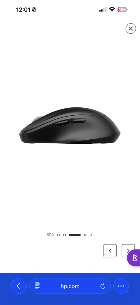 HP 725 Multi-Device Rechargeable Wireless Keyboard and Mouse Combo