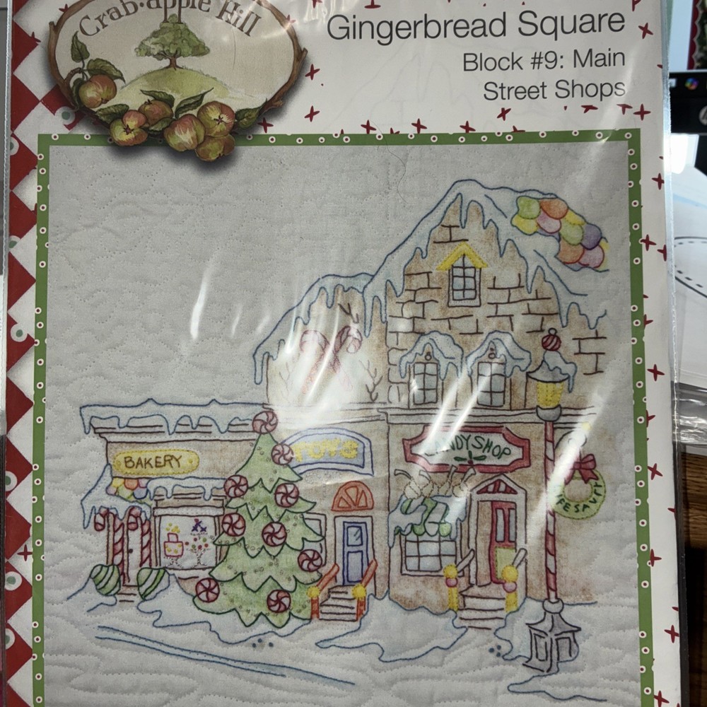 Gingerbread Square Stitching patterns -7 CAH Patterns Pre~owned As Is