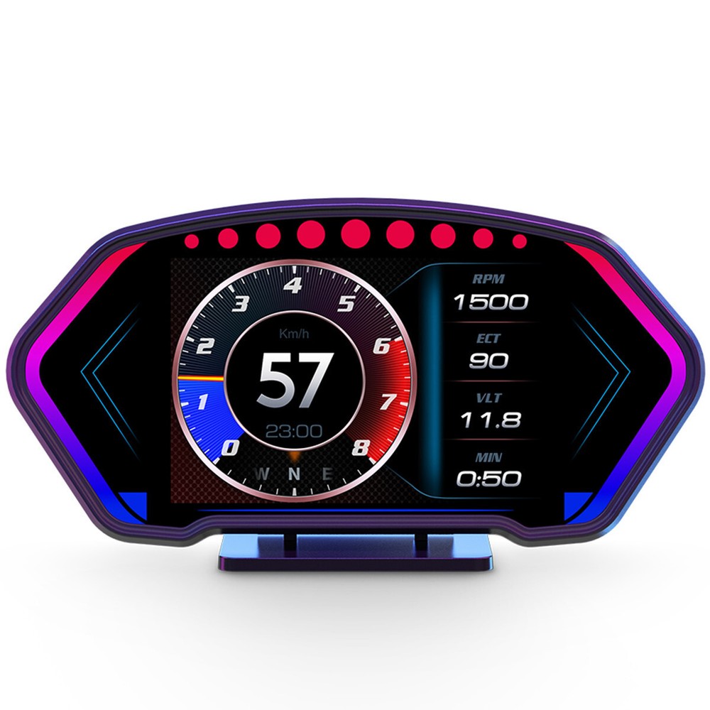 Car Head Up Display OBD GPS Gauge Multi-Function Dashboard Digital Speedometer