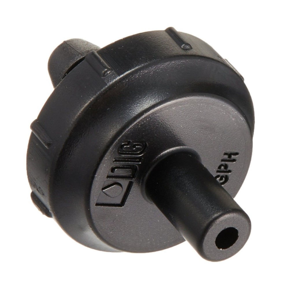 100-PACK 1GPH Single Outlet PC Button Drip Emitter w/ Barbed Inlet Hydroponics