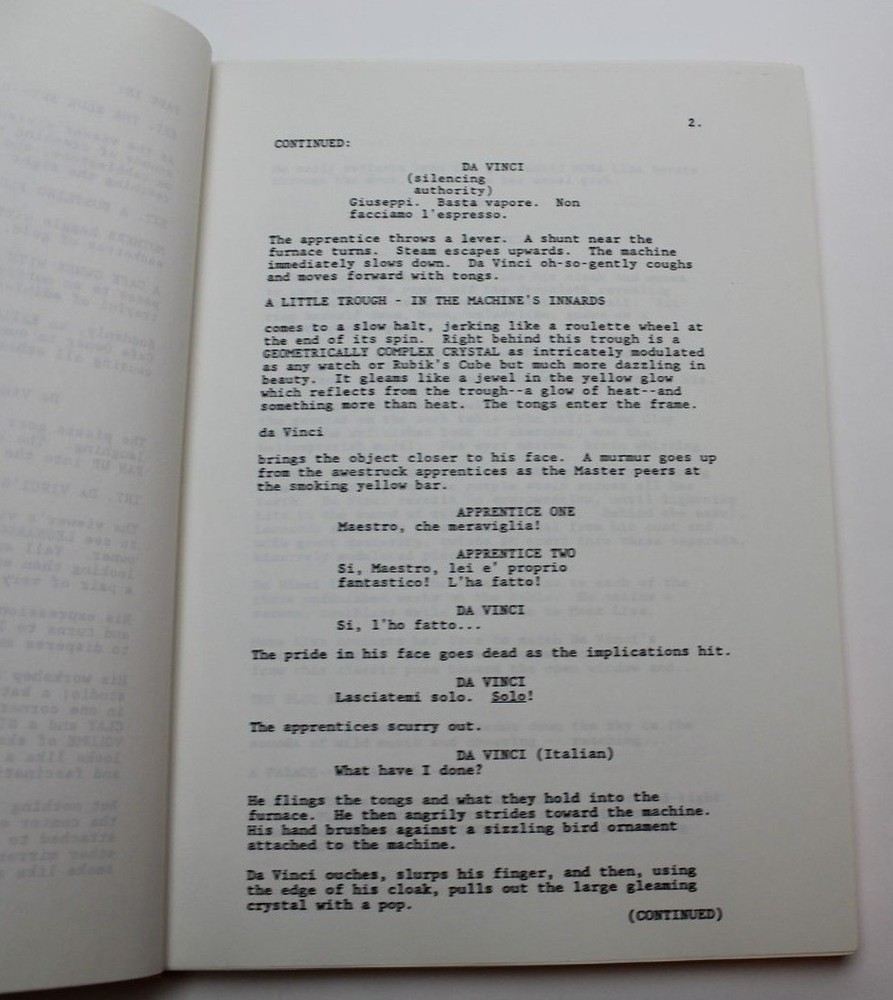 Hudson Hawk / Daniel Waters 1990 Movie Script Screenplay, Bruce Willis action