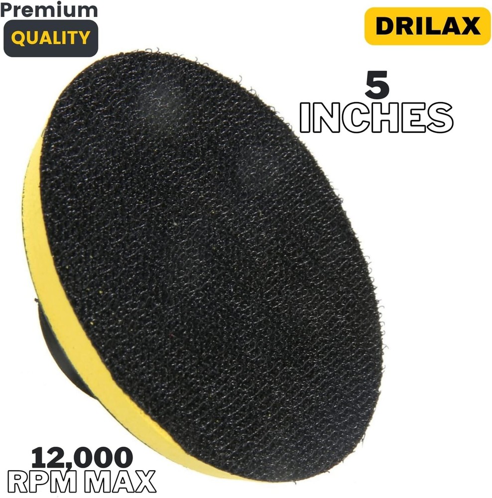 5 inch Hook and Loop Backing Pad Buffing Sanding Pad for Angle Grinder 5/8-11 UN