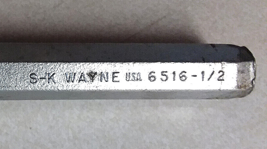 VINTAGE S-K WAYNE 6516 CHISEL 1/2" TIP USA