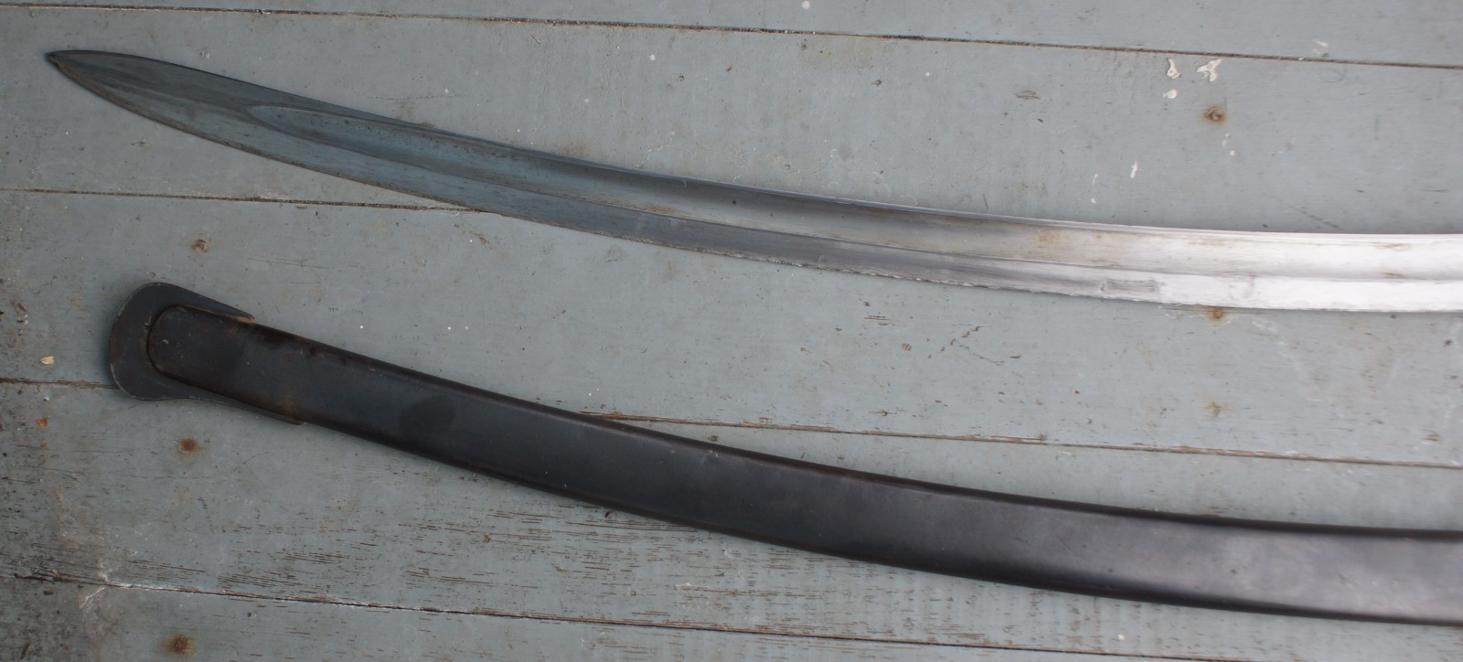 Imperial German Model 1873-1896 Artillery Saber w/ Scabbard Unit Marks FW HOLLER