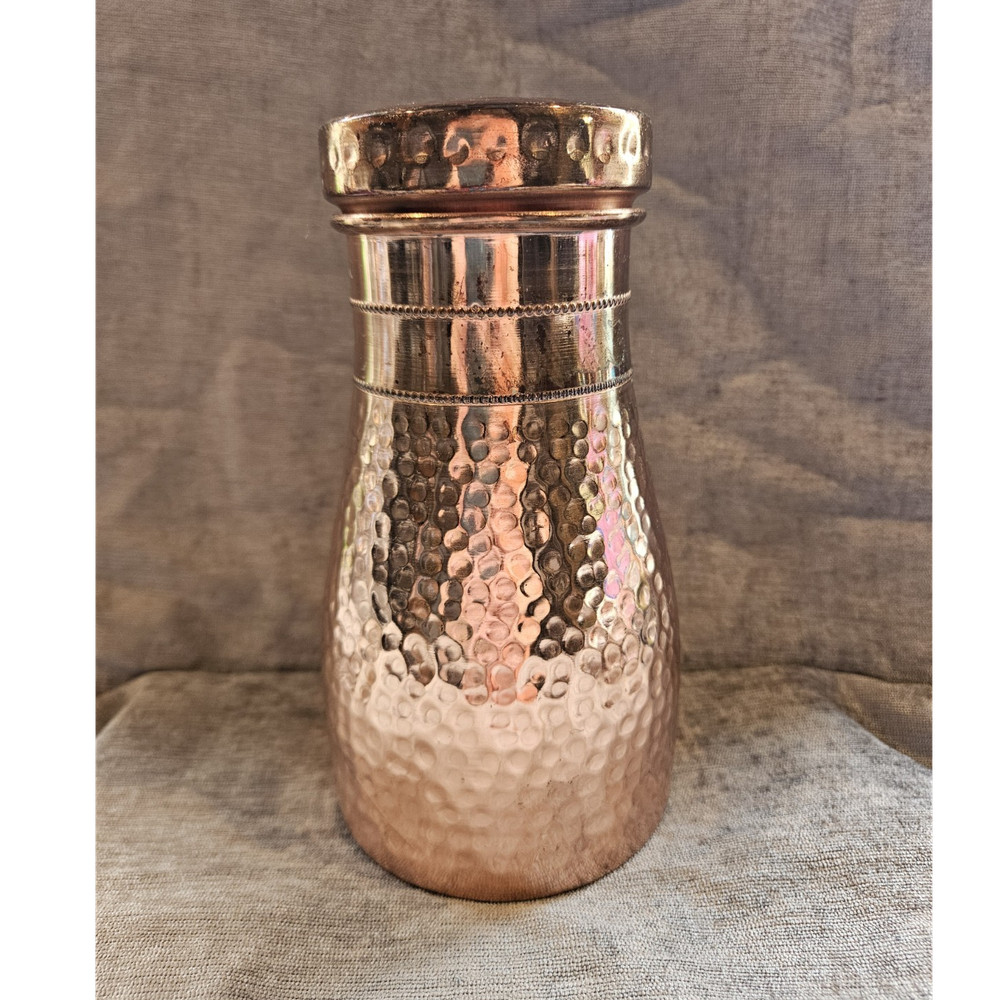 Hammered Copper Jar with Lid