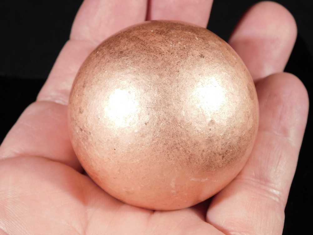 BIG! Super Heavy Solid COPPER SPHERE From Michigan 589gr