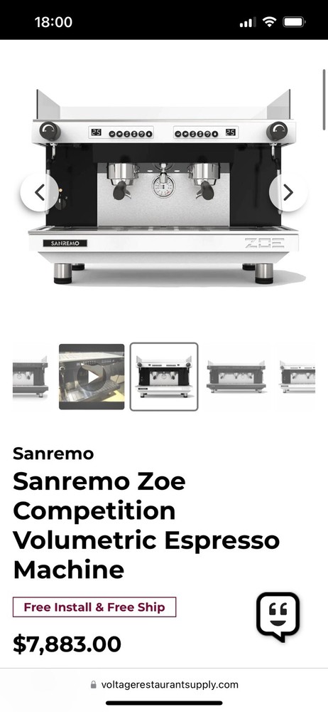 SANREMO Zoe Compact Espresso Machine