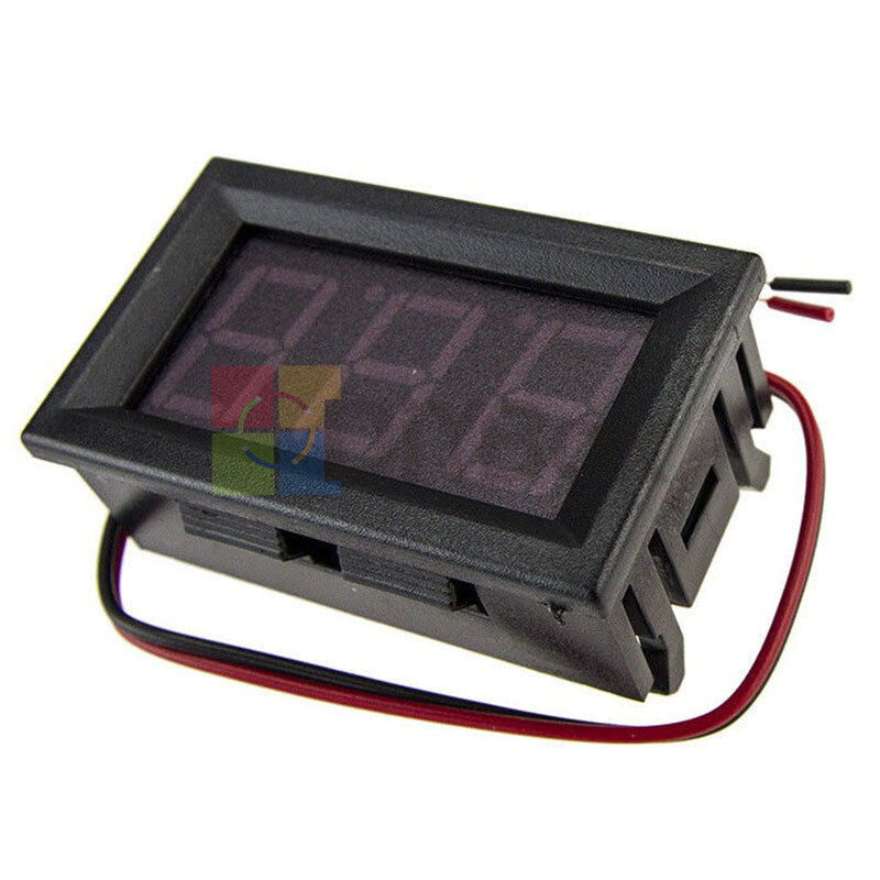 0.56'' Mini DC 5-120V Voltmeter LED Panel 3 Digital Display Voltage Meter 2 wire