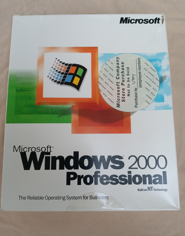 Microsoft Windows 2000 Professional CD Operating System NO MANUAL