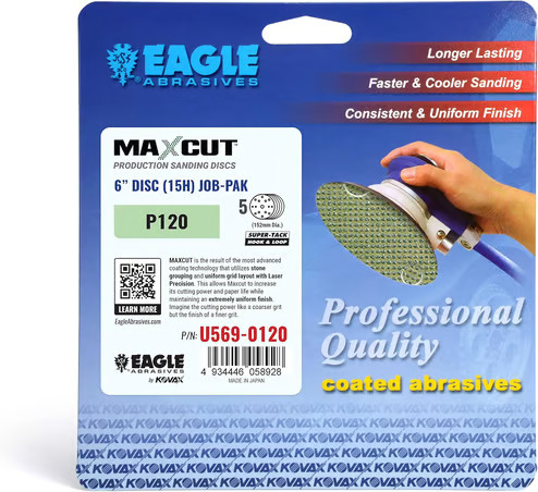 Eagle Abrasives 6” Maxcut S-Tack Discs 15/H
