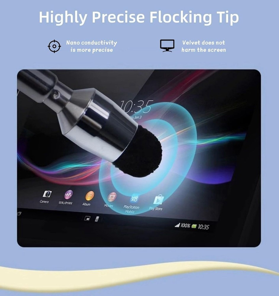 High Sensitivity Retractable Stylus Pen - Ideal for Professionals and Educators