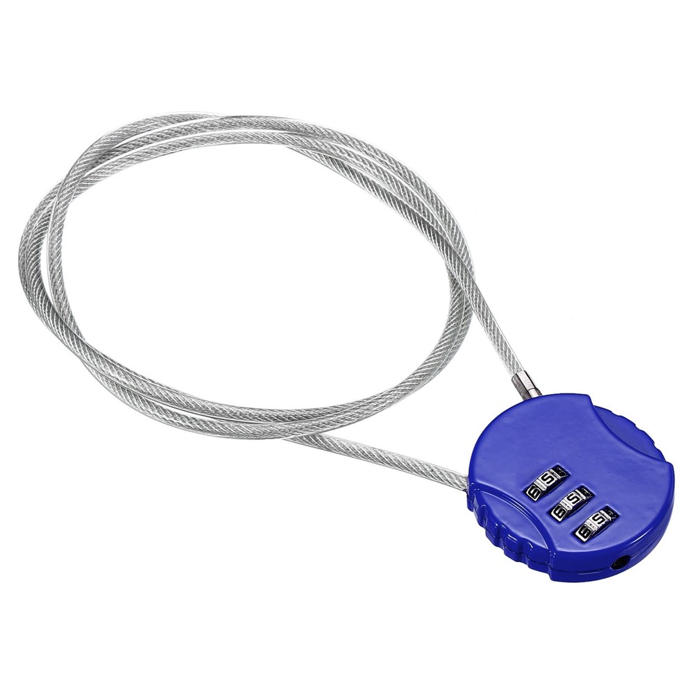 Small Combination Lock 31.4 Inch, 1 Pack 3 Digit Padlock for Gym Locker, Blue