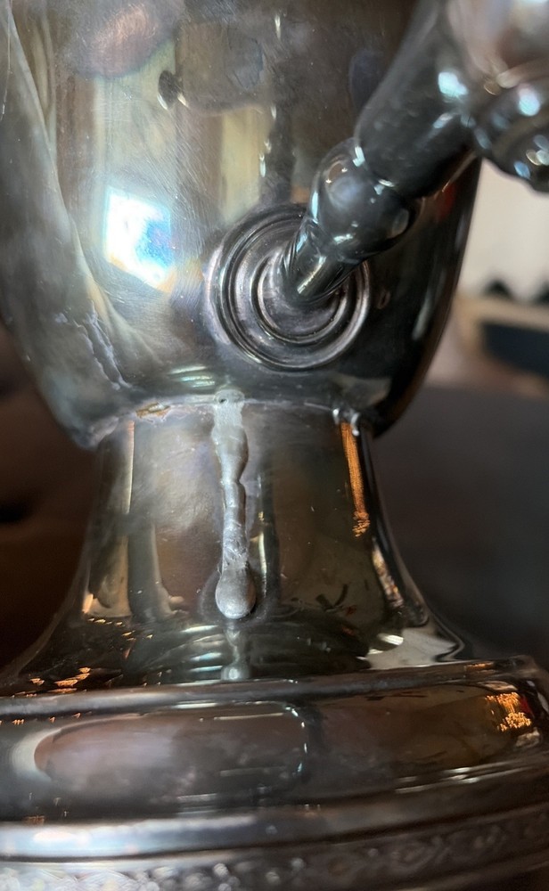 Art Nouveau Large Silver Plated Coffee Tea Server Bowman & Co Does Not Warm Up