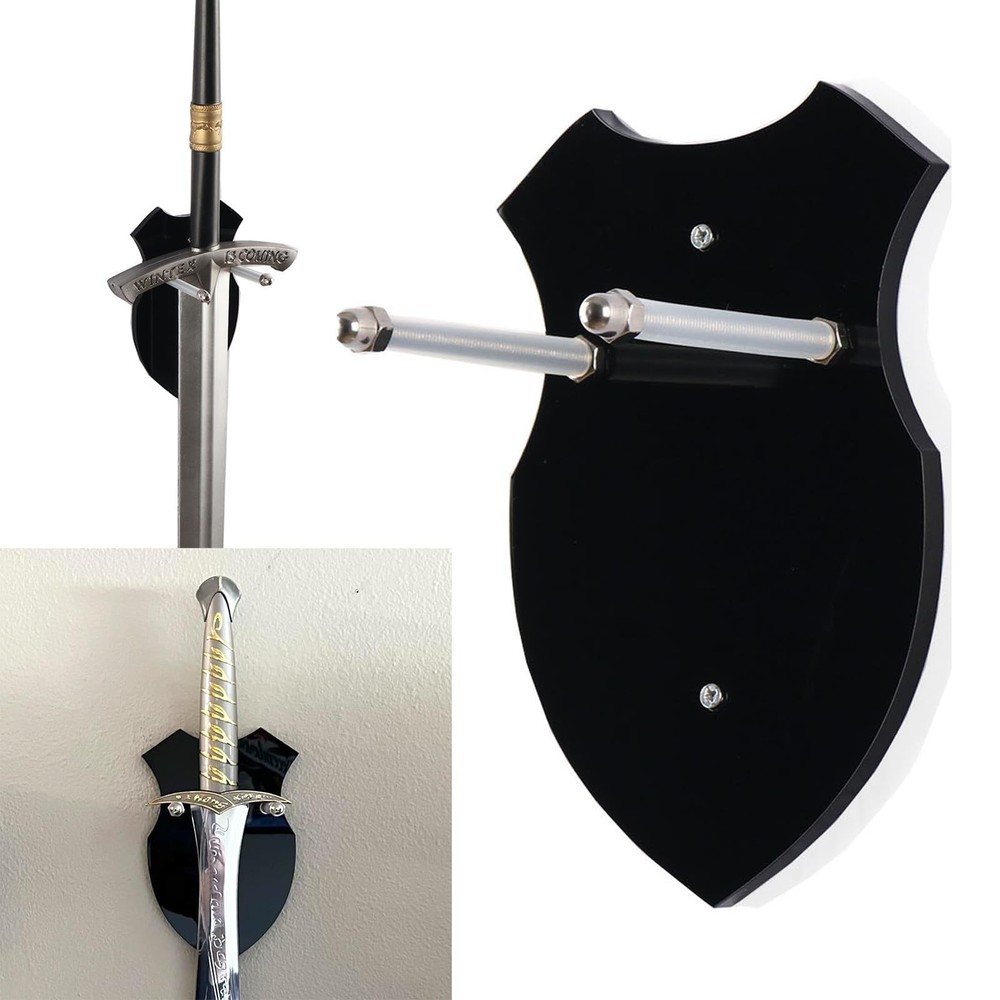 Sword Wall Mount Display Stand Hook for Dagger, Axe, Keyblade - Vertical Hanger