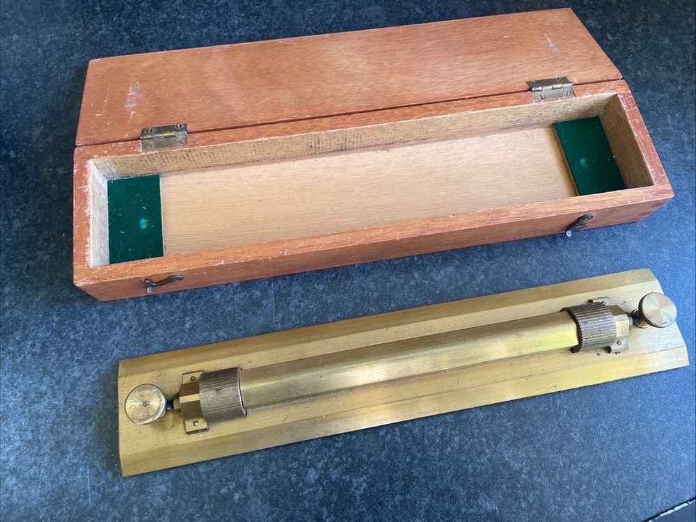 Brass Parallel Ruler Nautical Boxed Props Display