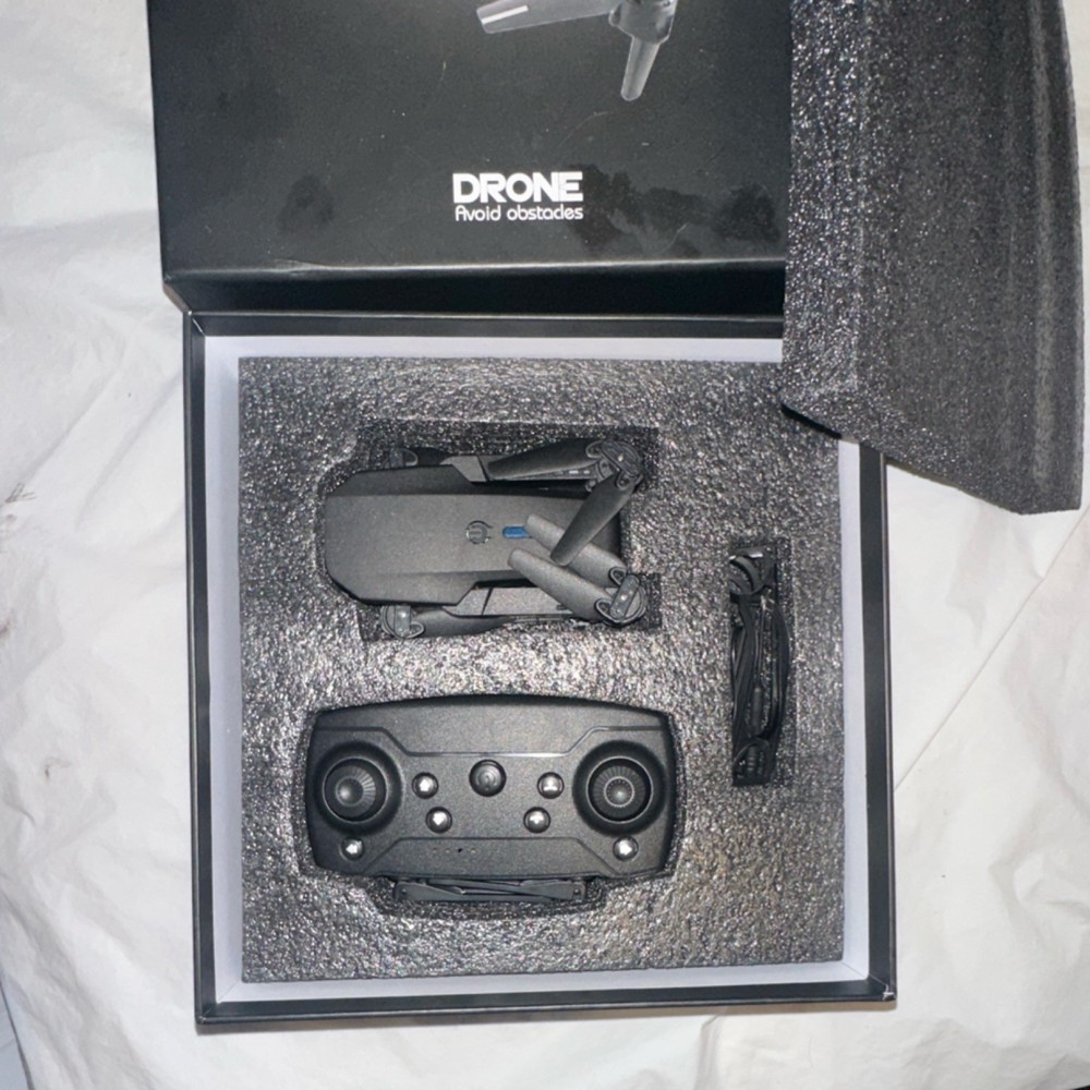 SMS Foldable Electric Quadcopter Drone Black Plastic with Controller