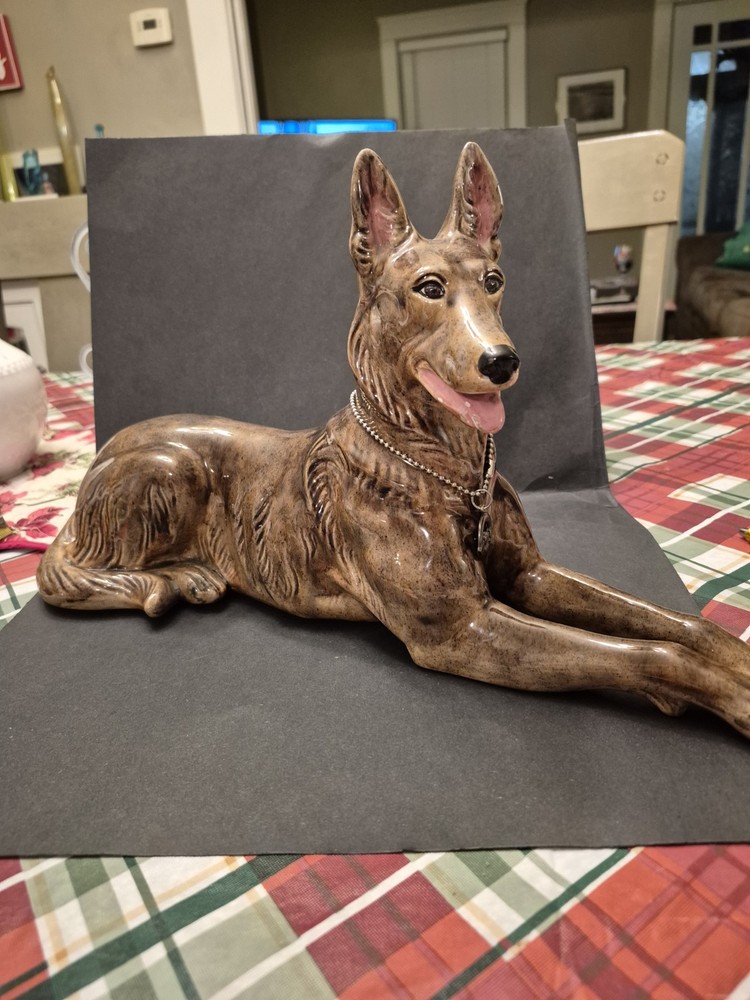 Vintage 1955 Ceramic German Shepherd!