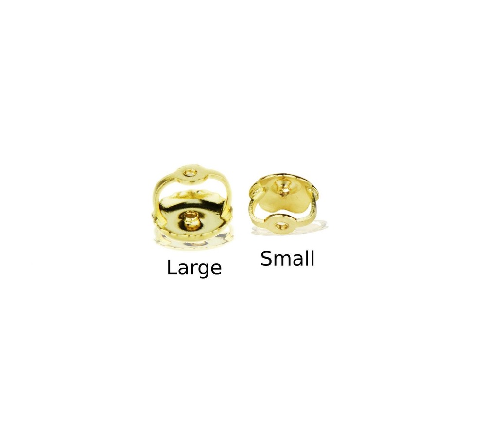 Solid 14K Gold Screw-Back Earring Backs Screwpost Replacement Backing by Piece