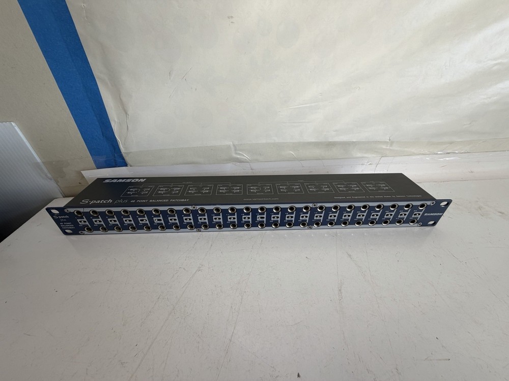 Samson S-Patch Plus 48-Point Balanced Audio Patchbay with 1/4 Inch Phone Jacks