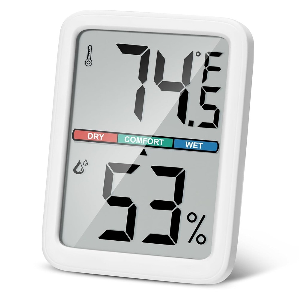 Digital Thermometer Hygrometer, Large LCD Screen Room Thermometer Temperature, W