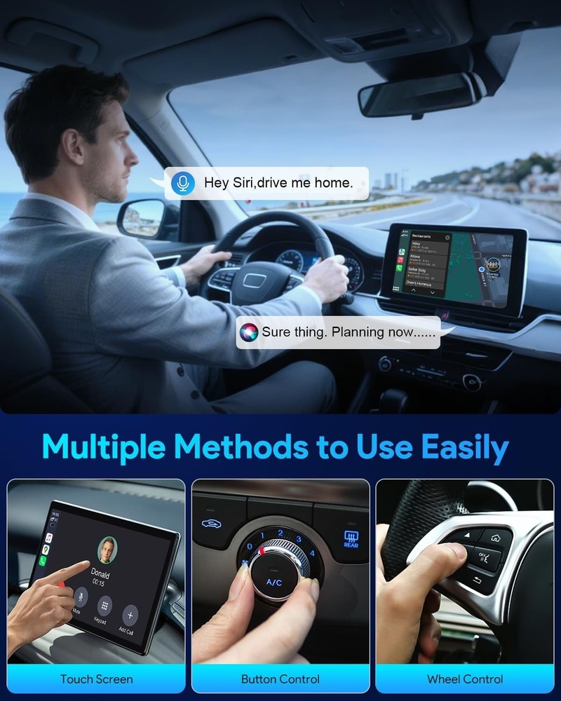 FAHREN 𝐔𝐥𝐭𝐫𝐚 𝐌𝐢𝐧𝐢 𝟐-𝐢𝐧-1 Wireless Apple CarPlay Android Auto Adapter