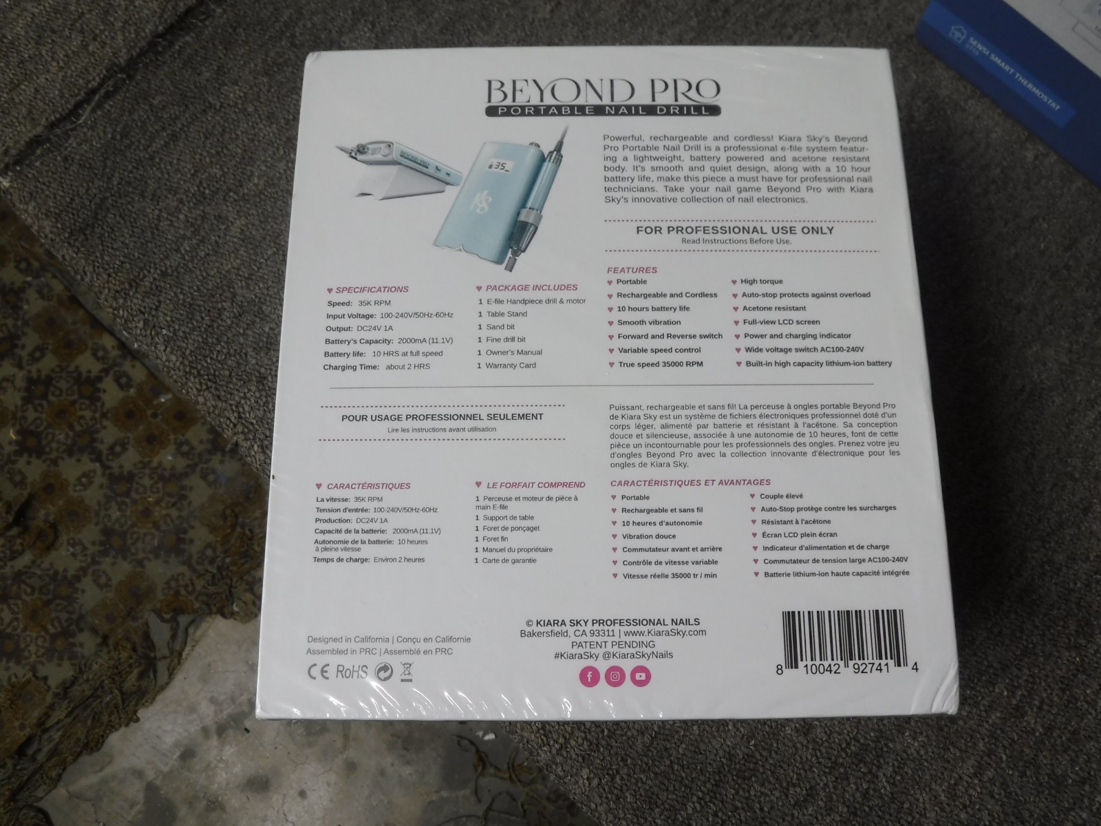 *NEW* Kiara Sky Beyond Pro Portable Nail Drill Blue KSBLUEDRILL