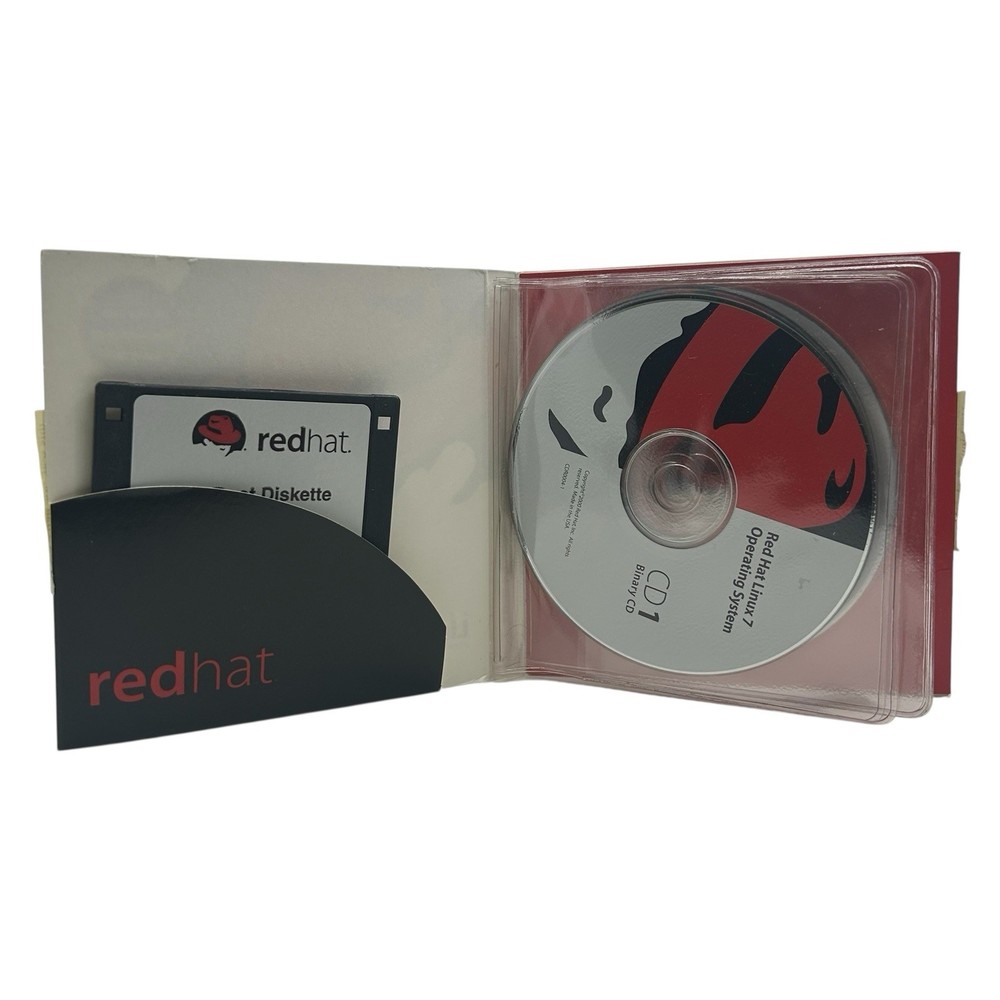 Red Hat Linux 7 Operating System (CD-ROM, 2000) Big Box CIB Complete Software
